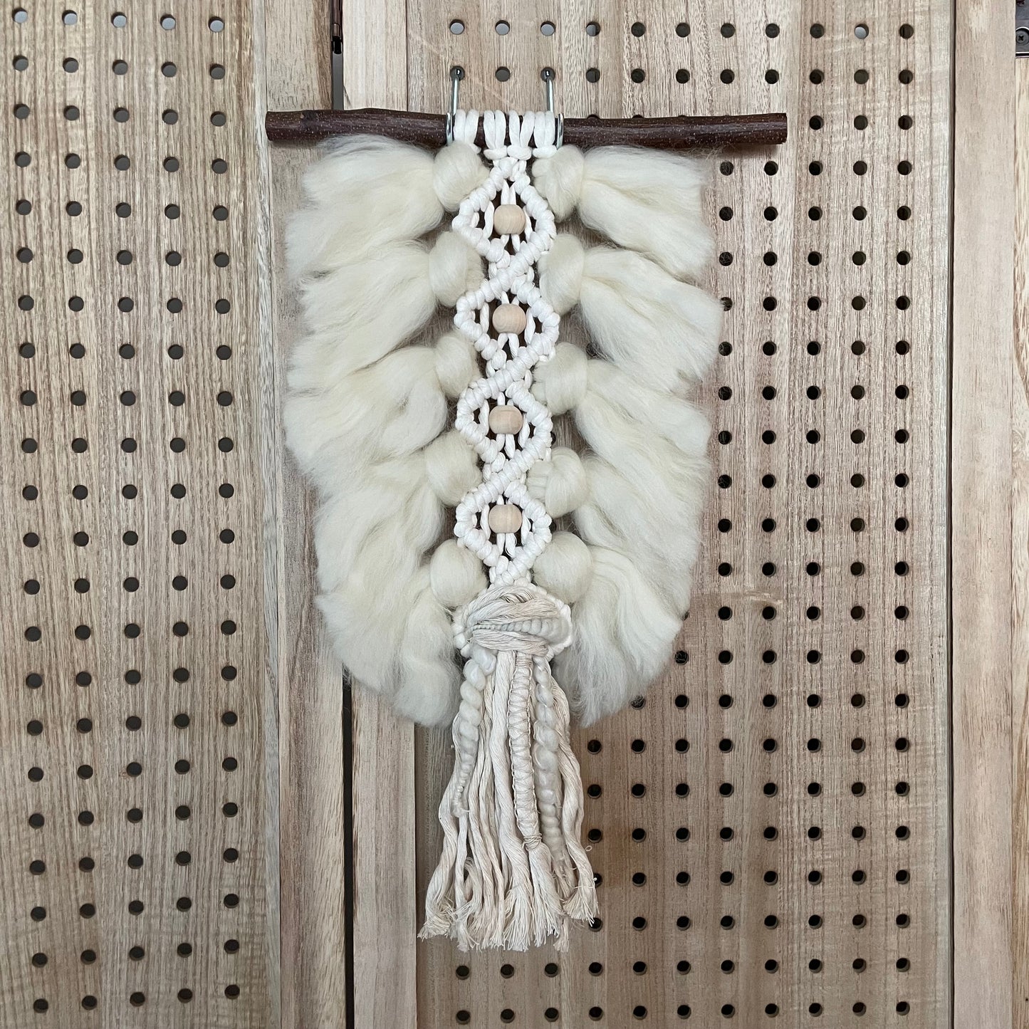 Plumage - Medium - Natural - on natural wood panel 
