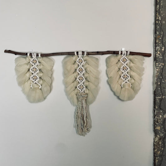 Plumage - Natural - Trio on white wall