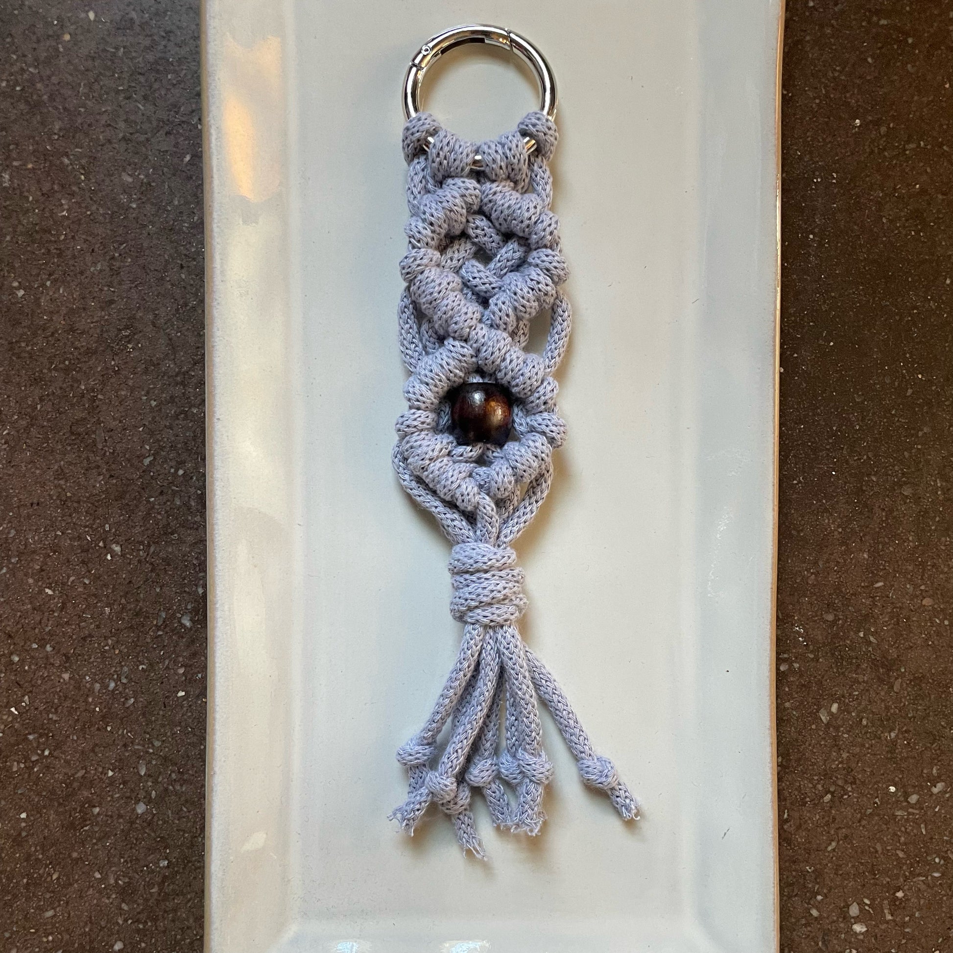 4 Directions Macrame Keyring in Iris