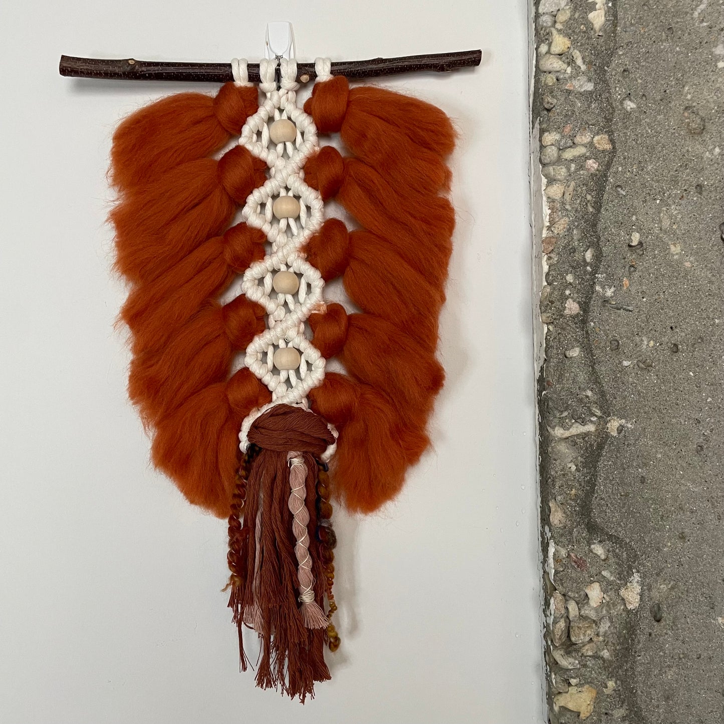 Plumage - Medium - Ocher - on white wall