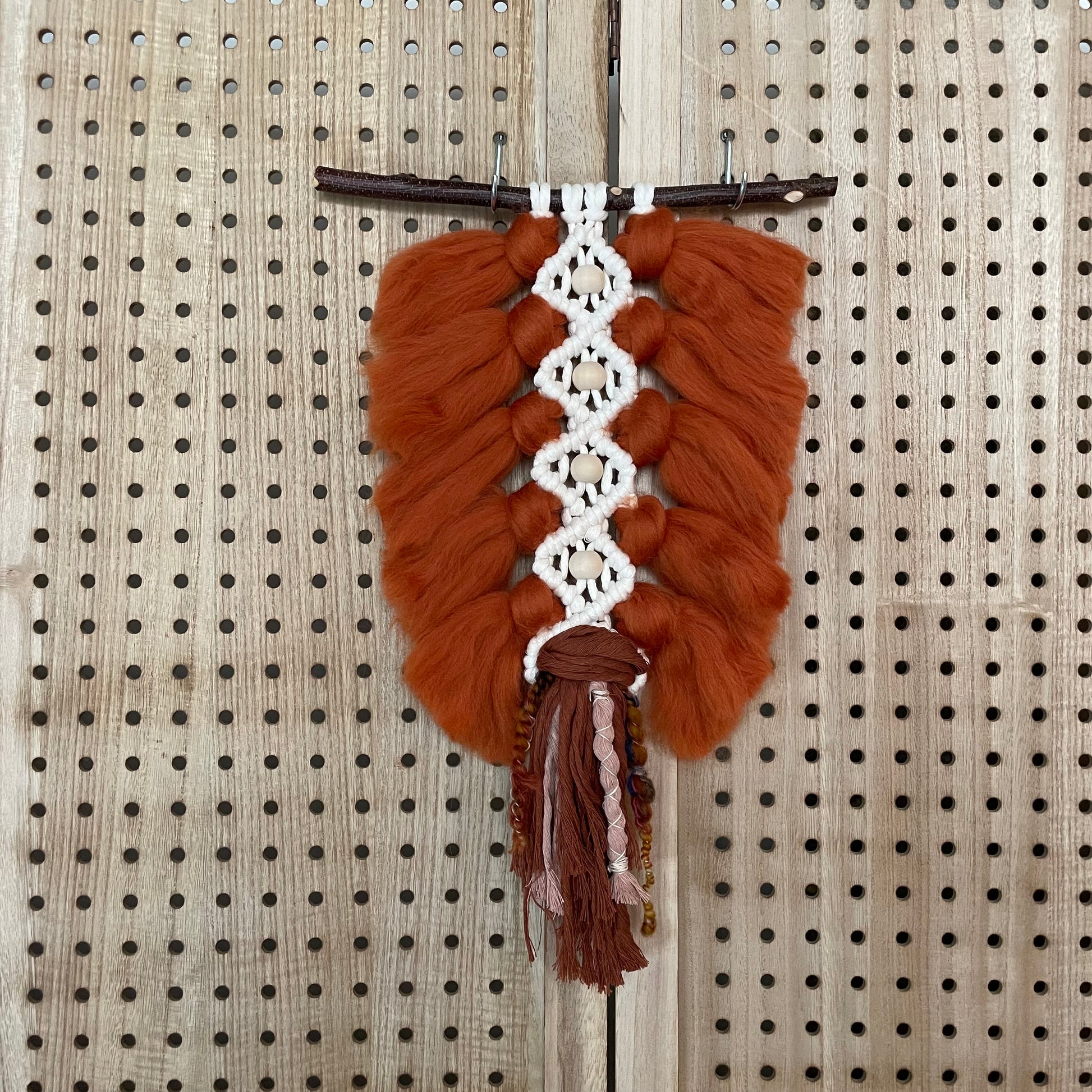 Plumage - Medium - Ocher - on natural wood panel
