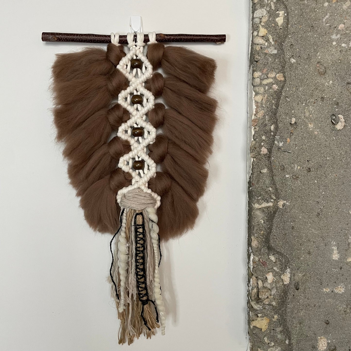 Plumage - Medium - Tobacco - on white wall