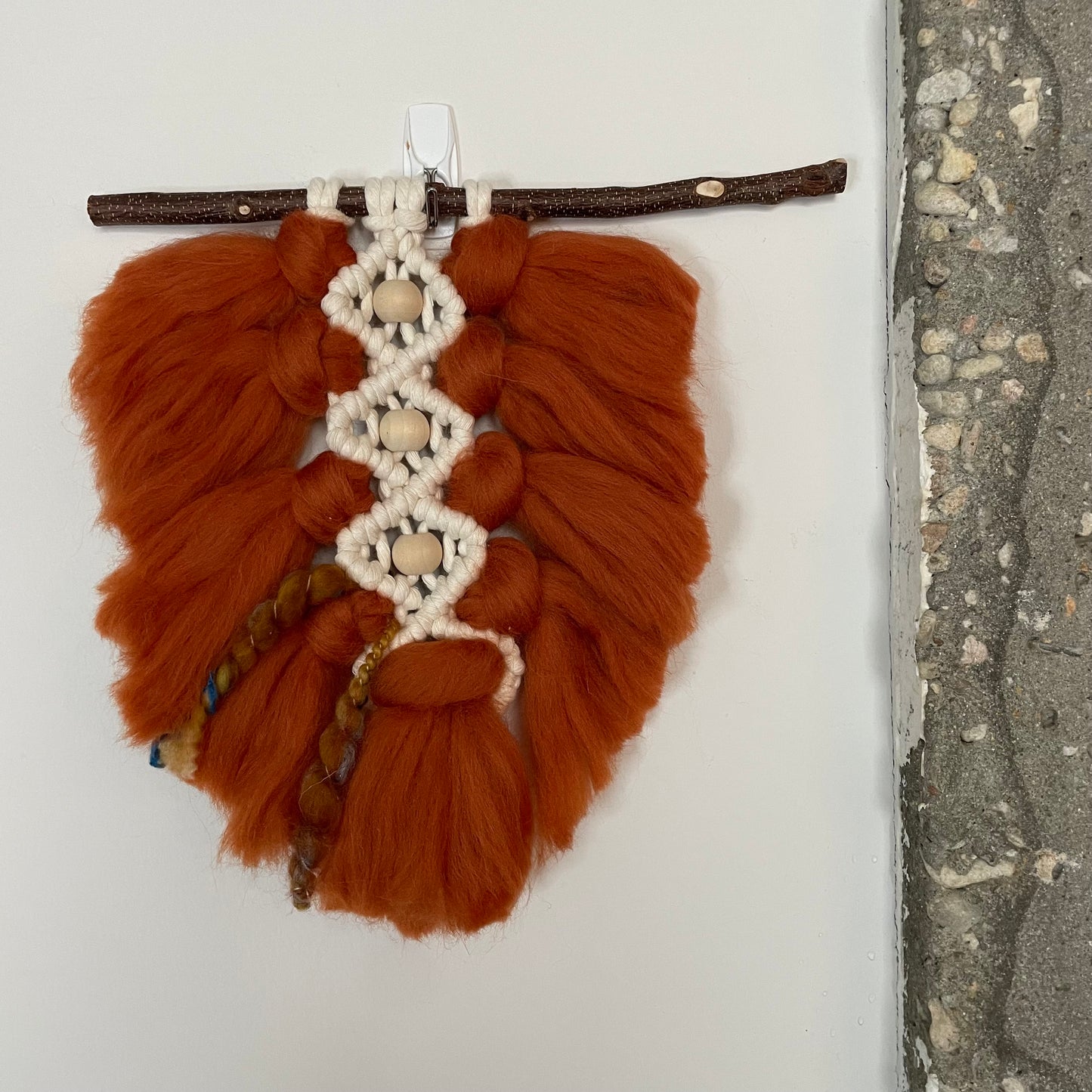 Plumage - Small - Ocher - on white wall